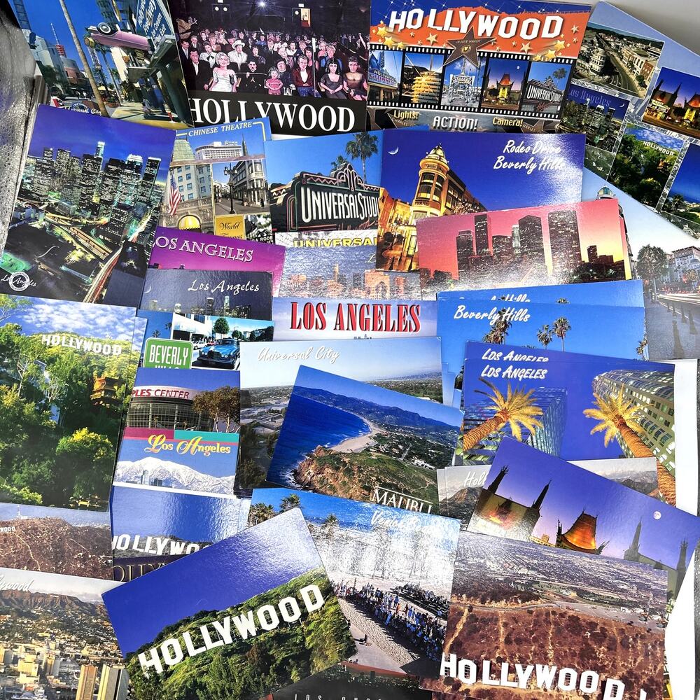 Vintage Los Angeles Hollywood Beverly Hills California Postcard Lot Unused Y2K